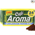 Café Aroma Decaf Dark Roast Espresso Ground Coffee, Authentic Cuban Style Coffee, Vacuum Sealed, 8.8oz, Perfect for Hot and Iced Coffee, 24-Pack