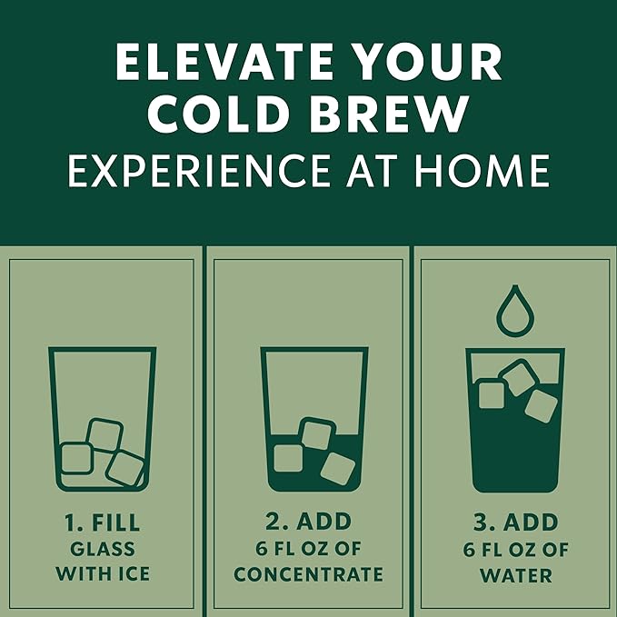 Starbucks Cold Brew Coffee Concentrate, Signature Black, 100% Arabica, Multi-Serve Bottle (32 Fl Oz)