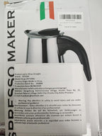 12 Cup Stovetop Espresso Maker Stainless Steel Moka Pot Stove Top Percolator Italian Coffee Makers Capable Mocha Greca Machine Cafe Classic Induction Cookers for Home and Camping 600ml 20oz