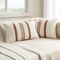 MIULEE Set of 2 Fall Rust Decorative Lumbar Pillow Covers 12x20 | Farmhouse by MIULEE