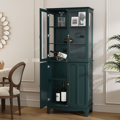 ARTPOWER 72" Freestanding Kitchen Pantry Storage Sideboard, Classical Tall - Image 3