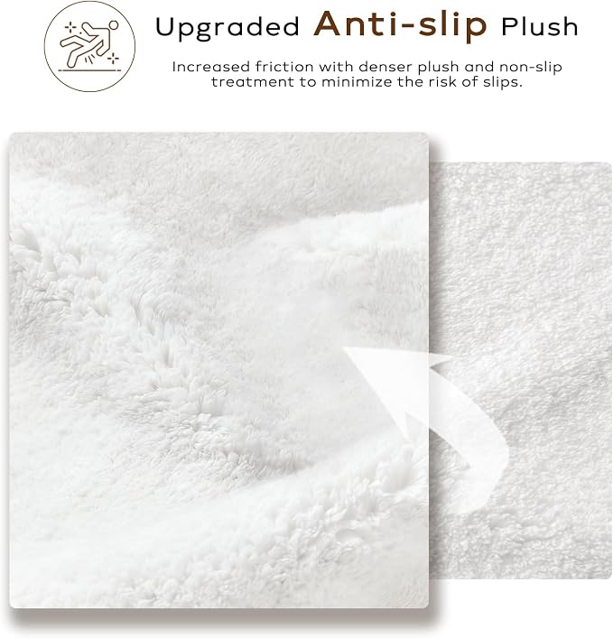 Ashler Faux Fur Rug, Upgraded Soft Faux Rabbit Fur White Area Rugs, 2 x 6 Feet - Image 5