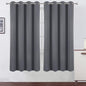 Grey Thermal Blackout Curtains/52 x 72 Inch/Set of 2 Panels Room Darkening by Lemomo