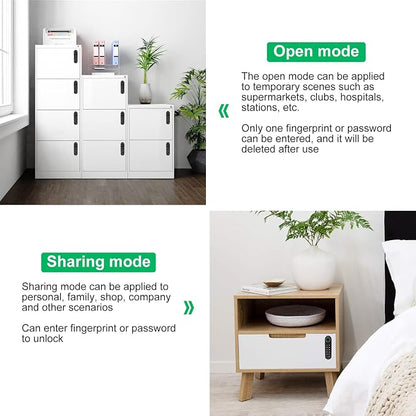 Fingerprint Cabinet Lock, Smart Electronic Cabinet Locks, Combination Password - Image 9