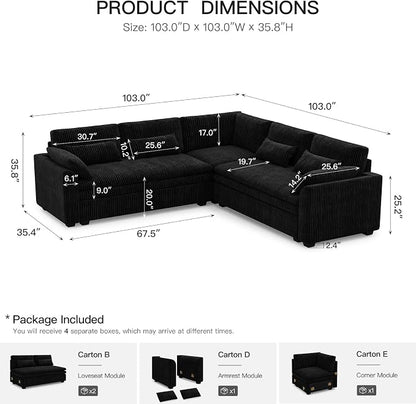 Belffin Large Modular Sectional Sofa - Image 2