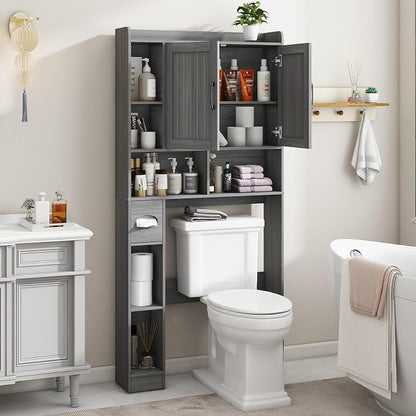 Vabches Over The Toilet Storage Cabinet, Farmhouse Storage Cabinet Over Toilet - Image 8