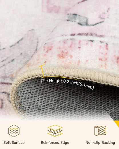 RELEANY Washable Area Rug, Square 7'x7', Water Repellent, Pet Friendly - Image 2