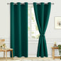 Blackout Curtains for Bedroom, Hunter Green, 42 x 84 Inch, 2 Panels | Thermal by Hiasan