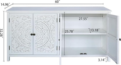 LKTART 60" Vintage Sideboard Buffet Cabinet - Image 2