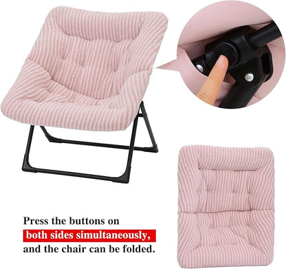 Comfy Saucer Chair for Adults, Soft Faux Fur Bedroom Chair, Accent Dorm Chairs - Image 7