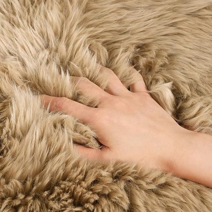 LLB Genuine Sheepskin Area Rug Wool Rug Fur Carpet Fluffy Shaggy Fur Rug - Image 6