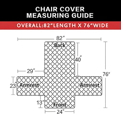 Easy-Going Reversible Couch Cover, Small Chair, Dark Blue/Ivory | Machine - Image 6