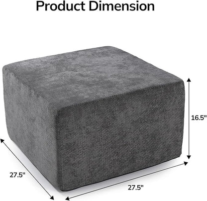 MONVANE Ottoman for Modular Sectional Cloud Couch, Chenille Deep Seat Boneless - Image 2