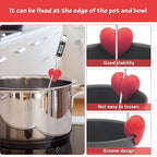 2Pcs Thermometer Pot Clip Holder, Windspeed Red Candy Thermometer Pot Clip Holder for Digital Thermometer Holder for Candle Soap Jam Candy Milk Chocolate Cooking(No Thermometer Include)