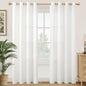 YoungsTex White Linen Sheer Curtains 80 Inches Length by YoungsTex
