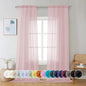 Chyhomenyc Sheer Valance Tiers Curtains 2 Panels, Elegant Light Filtering Rod by Chyhomenyc