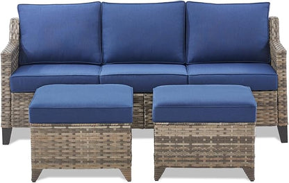 Buenhomino 3 Pieces Patio Furniture Sofa Set-Outdoor Wicker Patio Furniture - Image 9