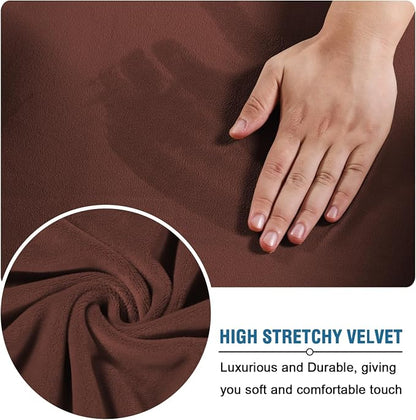 H.VERSAILTEX Rich Velvet Stretch 2 Piece Cover Chair Slipcover Sofa Cover - Image 5