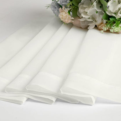 Sheer Curtains 84 inch Length, Ivory Sheer Cutains 2 Panels Set - Image 7