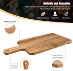 10 Pcs Acacia Wood Cutting Board with Handle,Wooden Chopping Boards Kitchen Cutting Board for Meat Bread Fruit Cheese Serving Board Charcuterie Boards Chopping Blocks,7.8x15.7in