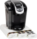 Mind Reader Single Serve Coffee Pod Organizer with 3 Drawers, 36 Pod Capacity, Countertop , 12.25"L x 13.5"W x 2.5"H, White