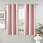 MIULEE Blackout Curtains for Bedroom 2 Panels 40 x 45 Inch Long Pink | Thermal by MIULEE