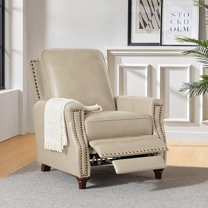 HULALA HOME Genuine Leather Manual Recliner Chair - Image 6