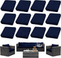 14PCS Patio Cushion Covers, Patio Furniture Couch Seat Slipcovers | Washable by SUKAIKEQA