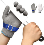 Schwer ANSI A9 Cut Resistant Glove, Food Grade Stainless Steel wire Mesh Metal Gloves, Knife Cutting Gloves for kitchen Mandoline Slicing Butcher Meat Cutting Oyster Shucking Fish Fillet（M, 1 PCS）
