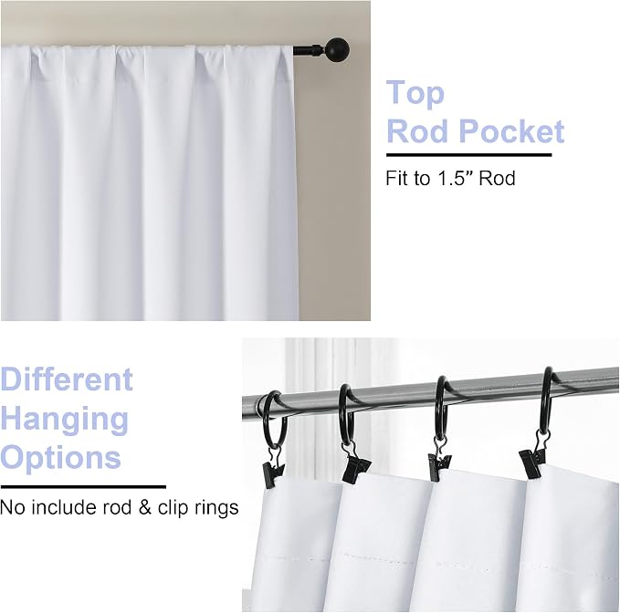 Simplebrand Ava Pure White Curtains - Image 4