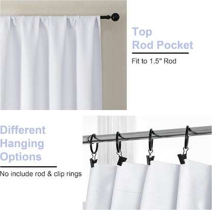 Simplebrand Ava Pure White Curtains - Image 4