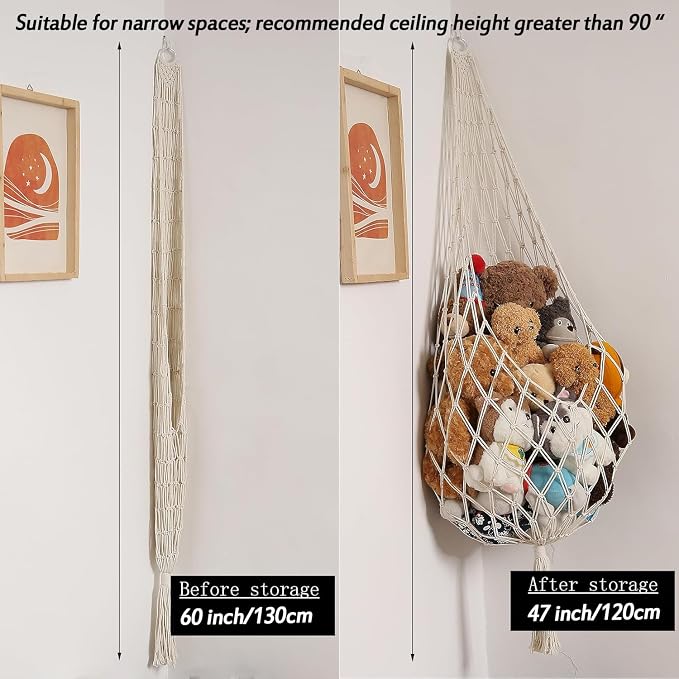 Amdermi Novel Stuffed Animal Hammock Corner Hanging Net - Image 3