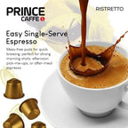 Prince Caffe Espresso Pods – Ristretto Intensity 10, Dark Roast, The Espresso Coffee Pods Are Compatible with Nespresso Original Line Machines, 30 Count (3 x 10 Capsules) Premium Quality Coffee Capsules.