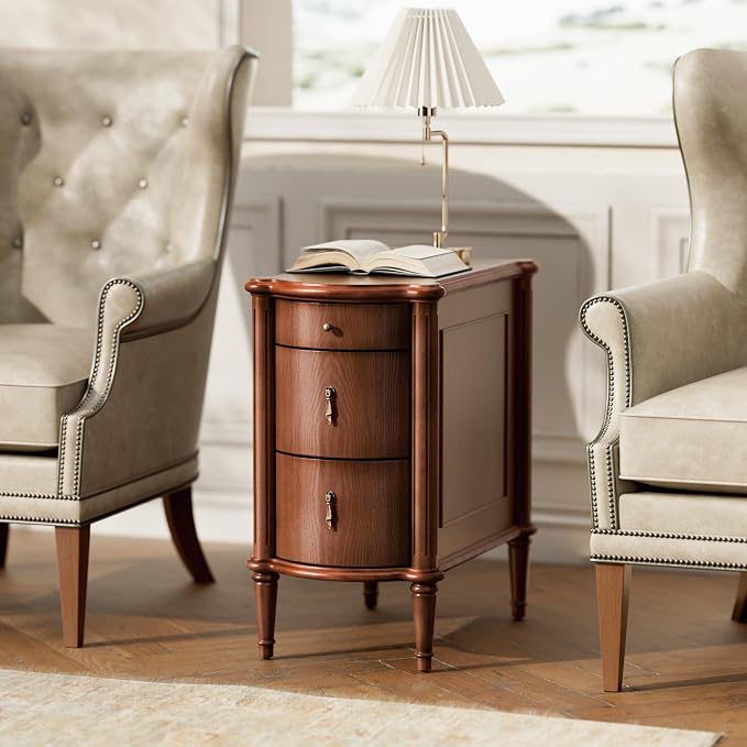 STO'SENSE Nightstand Set of 2 w/Charging Station & 3 Drawers, Pre-Assembled - Image 6