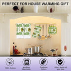 Oven Mitts and Potholders Dish Towles Set 100% Cotton for Perfect for Gifting, Baking and Everyday Cooking Durable Heat Resistant for Kitchen (5-Piece Lemon Avocado)