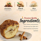 Traditional Cinnamon Walnut Coffee Cake - Cinnamon Streusel and Chopped Walnuts Toppings - Delicious Recipe of Coffee Cakes for Special Occasions - 1.75 Pounds