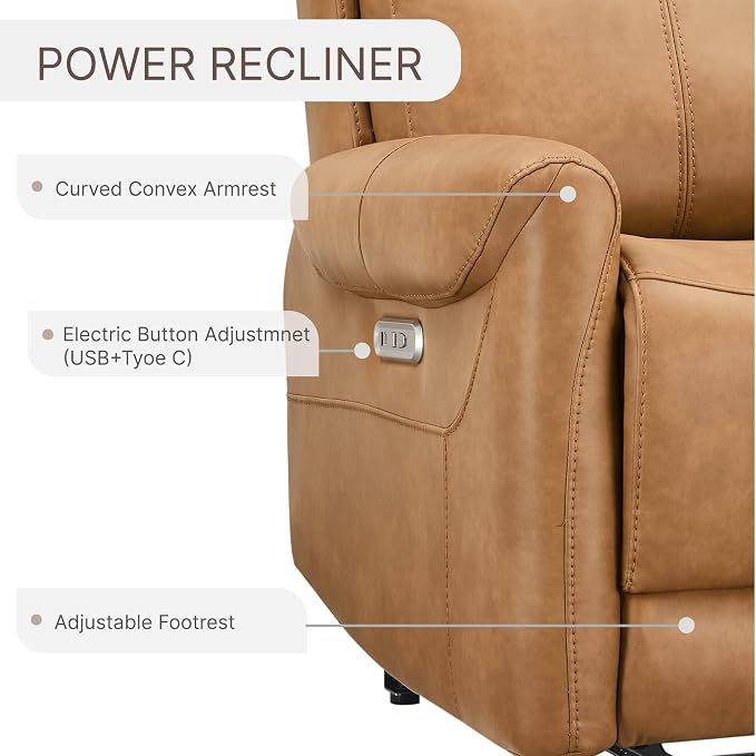 KISLOT Leather Recliner Chair Set of 2, Wall Hugger RV Recliners - Image 6