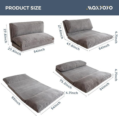 MAXYOYO Folding Sofa Bed, Extra Thick and Long Floor Sofa Convertible Sleeper - Image 2