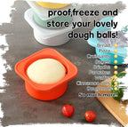 PLUS-Large 1000ml Pizza Dough Proofing Boxes for DIY Artisan Pizza, Food Grade Silicone Stackable Containers with Lids, Sturdy Reinforced Steel. Freezer, Fridge, Dishwasher Safe (5Green Plus)