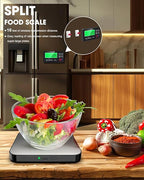 Mik-Nana Food Scale, 22lb Digital Kitchen Scale with 7 Units Wireless LCD Display & Tare Function, Stainless Steel Weight Grams and Ounces for Baking, Cooking and Meal Prep (Batteries Included)