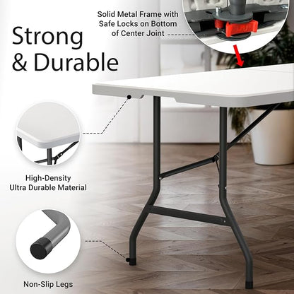 10 Pack of 6 Feet Foldable Table - Image 3