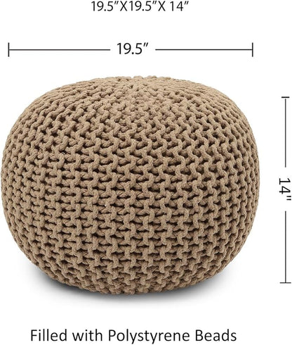 REDEARTH Round Pouf Ottoman - Image 3