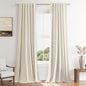 100% Blackout Linen Curtains 96 Inch Length 2 Panels Set by Guken