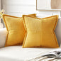 MIULEE Golden Yellow Corduroy Pillow Covers 20x20 Inch by MIULEE