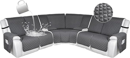 HDCAXKJ 100% Waterproof Reclining Sectional Couch Covers L Shape Recliner Sofa by HDCAXKJ