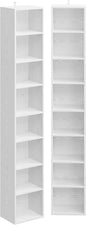 IRONCK Tall Narrow Bookshelf 8 Tiers 71in Set of 2, Compact Corner Bookcase by IRONCK