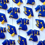 Graduation Cookie Cutters 6Pcs, Cap Gown Diploma Frame Medallion Shapes Cookie Cutter Mold, 304 Stainless Steel Biscuit Dough Fondant Cutters for Celebration Kitchen Baking