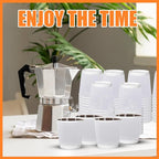 500 Pack Paper Espresso Coffee Cups,4 oz Disposable Coffee Cups,Corrugated Insulated Ripple Wall, Paper Ripple Cup for Coffee, Hot Chocolate and Hot Tea Drinks -White