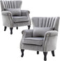 Velvet Accent Chairs Set of 2 by DMFurniture