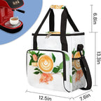 Coffee Latte Art Leaves Coffee Maker Carrying Bag, Coffee Machine Travel Storage Tote Bag Compatible with K-Mini or K-Mini Plus, Portable Single Serve Coffee Brewer Case with Pockets for K-Cup Pods